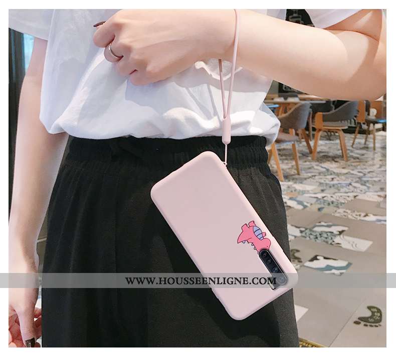Housse Oppo A91 Fluide Doux Silicone Étui Charmant Téléphone Portable Coque Créatif Rose
