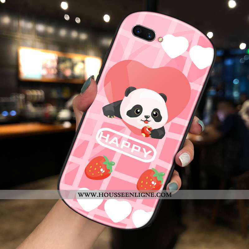Housse Oppo Ax5 Dessin Animé Charmant Net Rouge Rose Téléphone Portable Créatif Verre