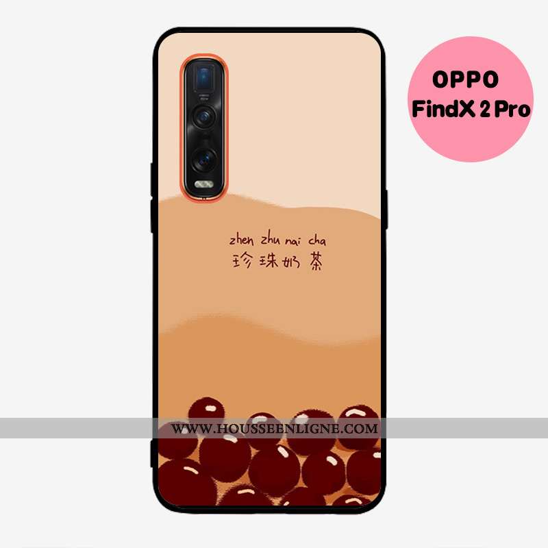 Housse Oppo Find X2 Pro Délavé En Daim Fluide Doux Tout Compris Incassable Vent Téléphone Portable F