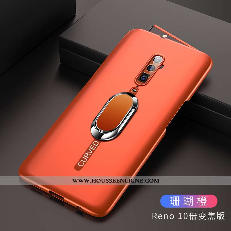 Housse Oppo Reno 10x Zoom Protection Délavé En Daim Téléphone Portable Difficile Orange Coque Étui