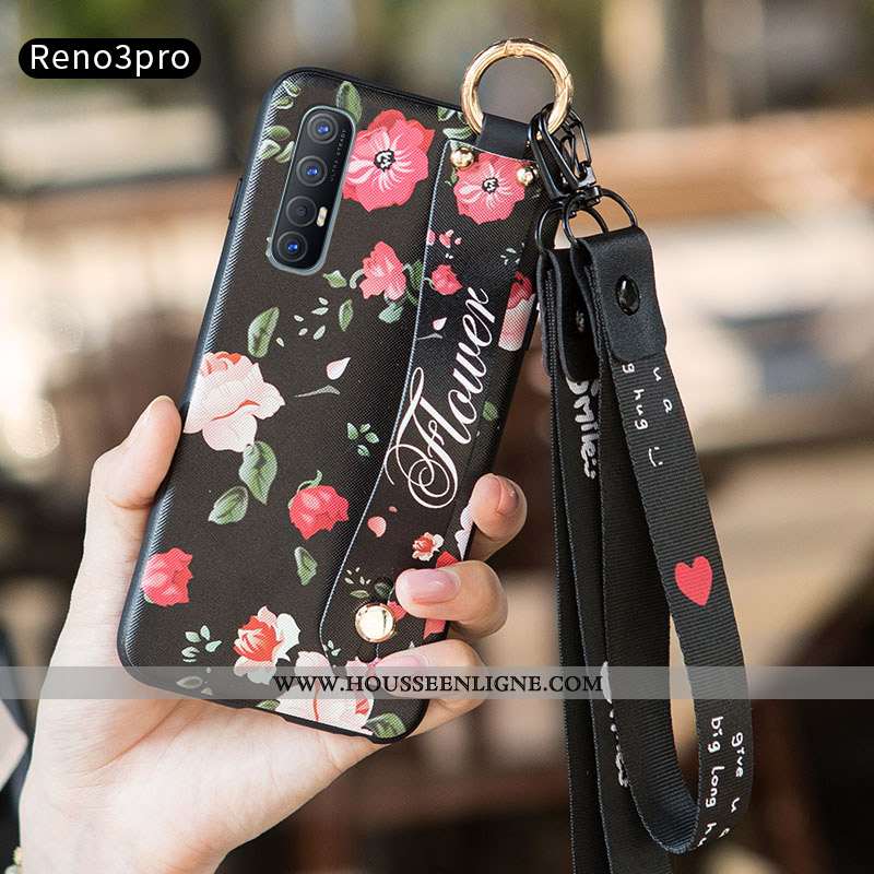 Housse Oppo Reno 3 Pro Délavé En Daim Personnalité Petit Téléphone Portable Blanc Incassable Protect
