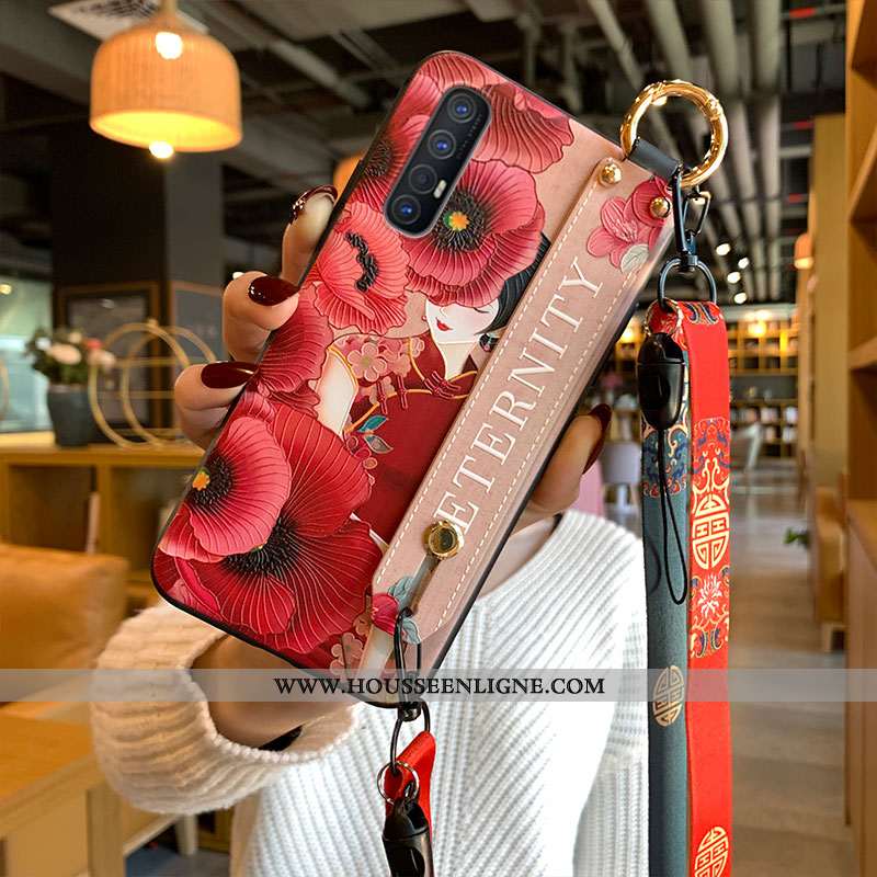 Housse Oppo Reno 3 Pro Ornements Suspendus Rouge Téléphone Portable Vent Nouveau Coque