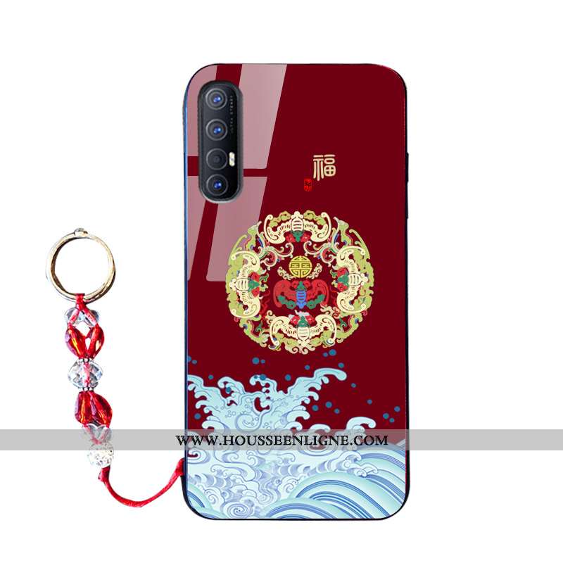 Housse Oppo Reno 3 Pro Silicone Tendance Coque Téléphone Portable Rouge Nouveau Incassable