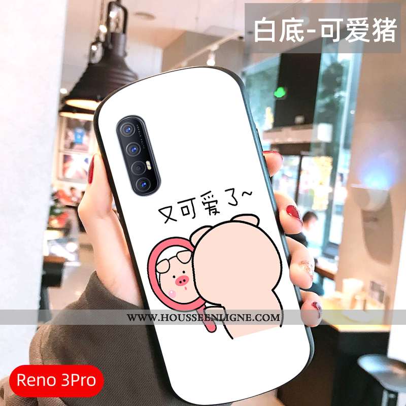 Housse Oppo Reno 3 Pro Ultra Légère Tout Compris Téléphone Portable Miroir Vent Incassable Rose