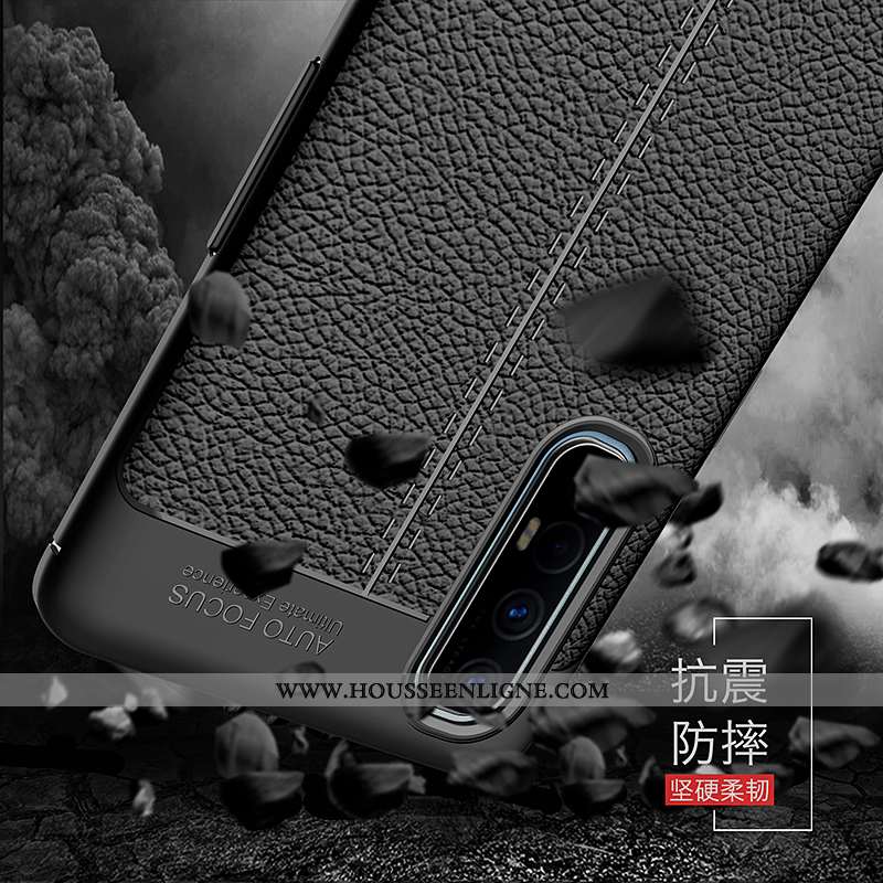 Housse Oppo Reno 3 Silicone Coque Incassable Noir Cool Téléphone Portable Luxe