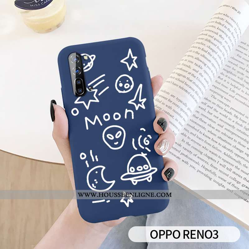Housse Oppo Reno 3 Silicone Protection Téléphone Portable Créatif Étui Tout Compris Personnalité Ver