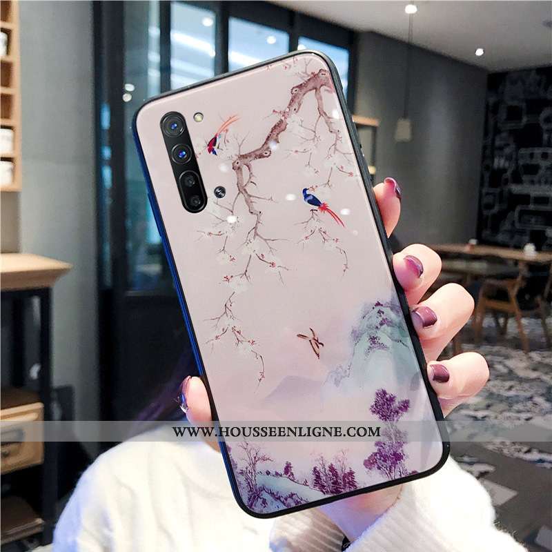 Housse Oppo Reno 3 Tendance Silicone Téléphone Portable Protection Net Rouge Style Chinois Créatif B