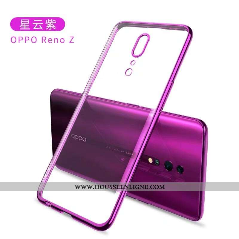 Housse Oppo Reno Z Silicone Protection Violet Incassable Téléphone Portable Transparent Nouveau