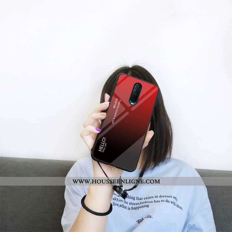 Housse Oppo Rx17 Pro Silicone Protection Verre Membrane Tempérer Fluide Doux Incassable Rouge