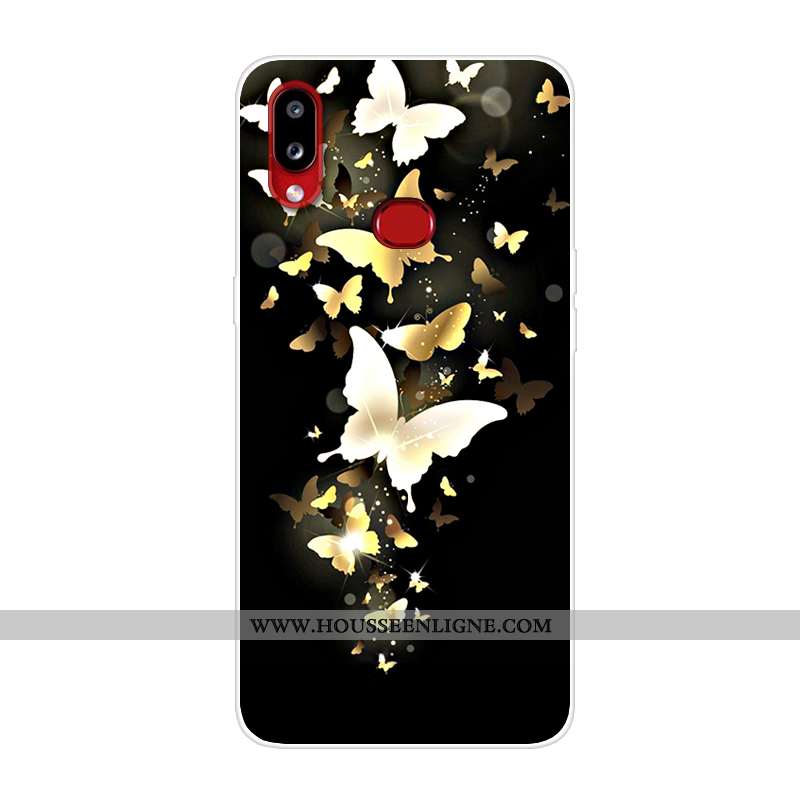 Housse Samsung Galaxy A10s Silicone Étui Incassable Étoile Coque Téléphone Portable Noir