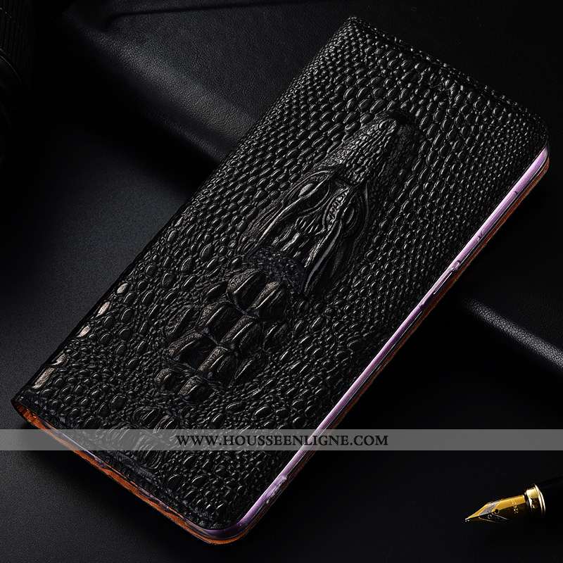 Housse Samsung Galaxy A20e Protection Cuir Véritable Téléphone Portable Bleu Coque Crocodile