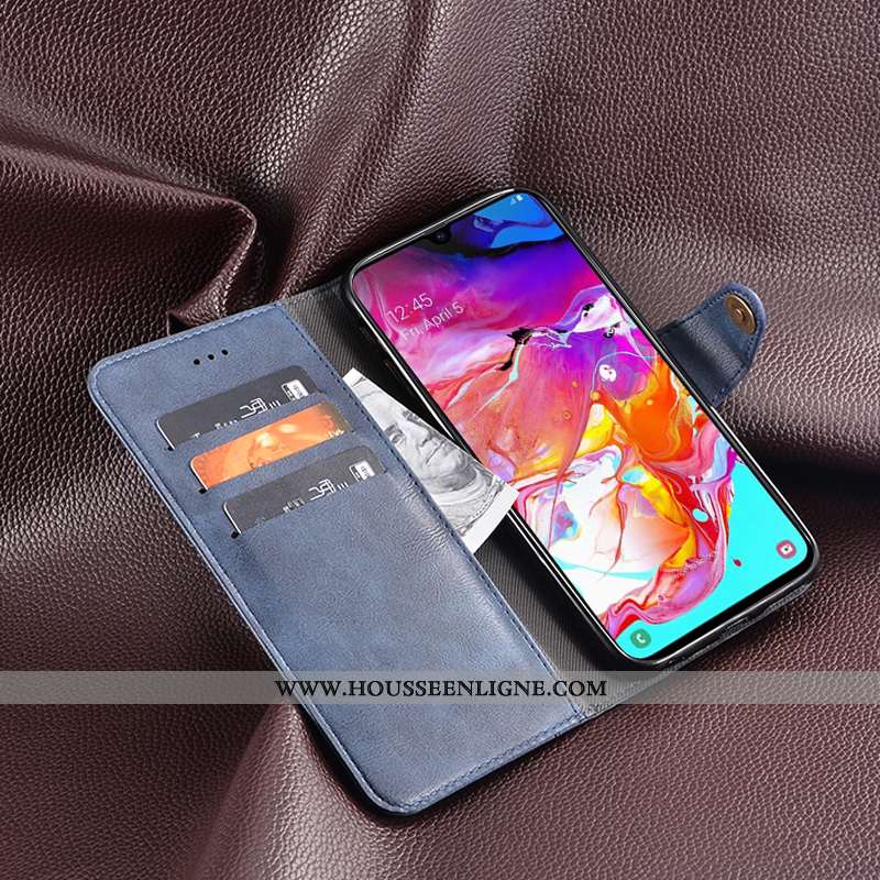 Housse Samsung Galaxy A20s Cuir Fluide Doux Téléphone Portable Tout Compris Étoile Protection Coque 