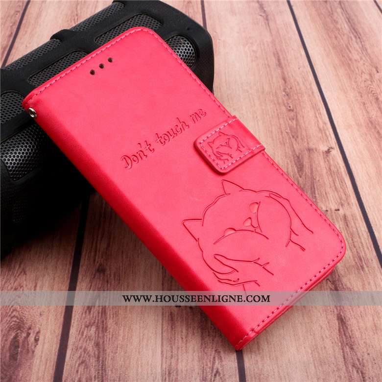 Housse Samsung Galaxy A30s Cuir Protection Rose Étoile Téléphone Portable Étui