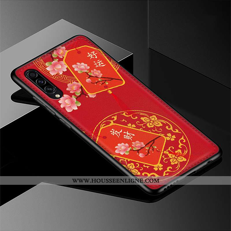 Housse Samsung Galaxy A30s Personnalité Gaufrage Étui Fluide Doux Style Chinois Incassable Étoile Ro