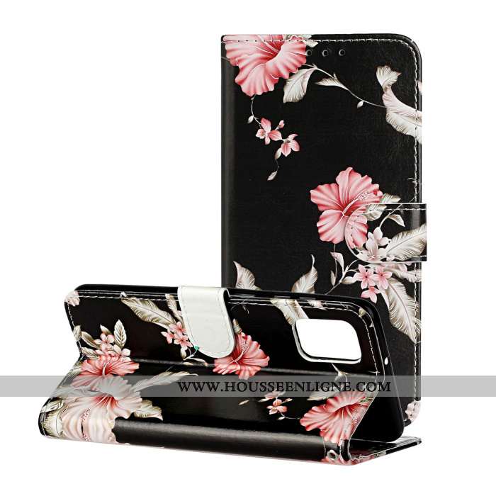 Housse Samsung Galaxy A41 Charmant Tendance Clamshell Protection Étui Cuir Téléphone Portable Blanch