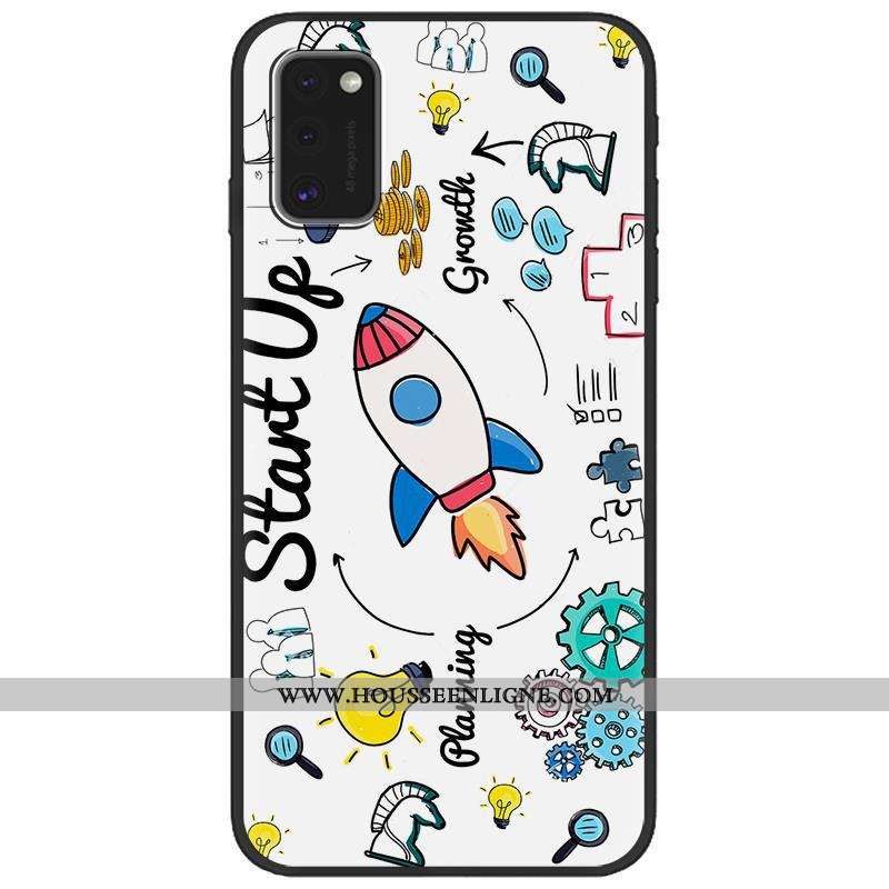 Housse Samsung Galaxy A41 Créatif Dessin Animé Fluide Doux Tendance Téléphone Portable Rose Délavé E