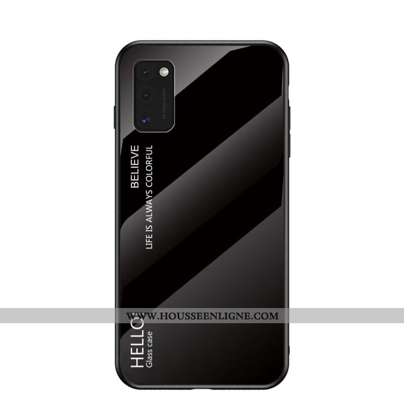 Housse Samsung Galaxy A41 Protection Verre Mode Coque Dégradé Peinture Tendance Noir