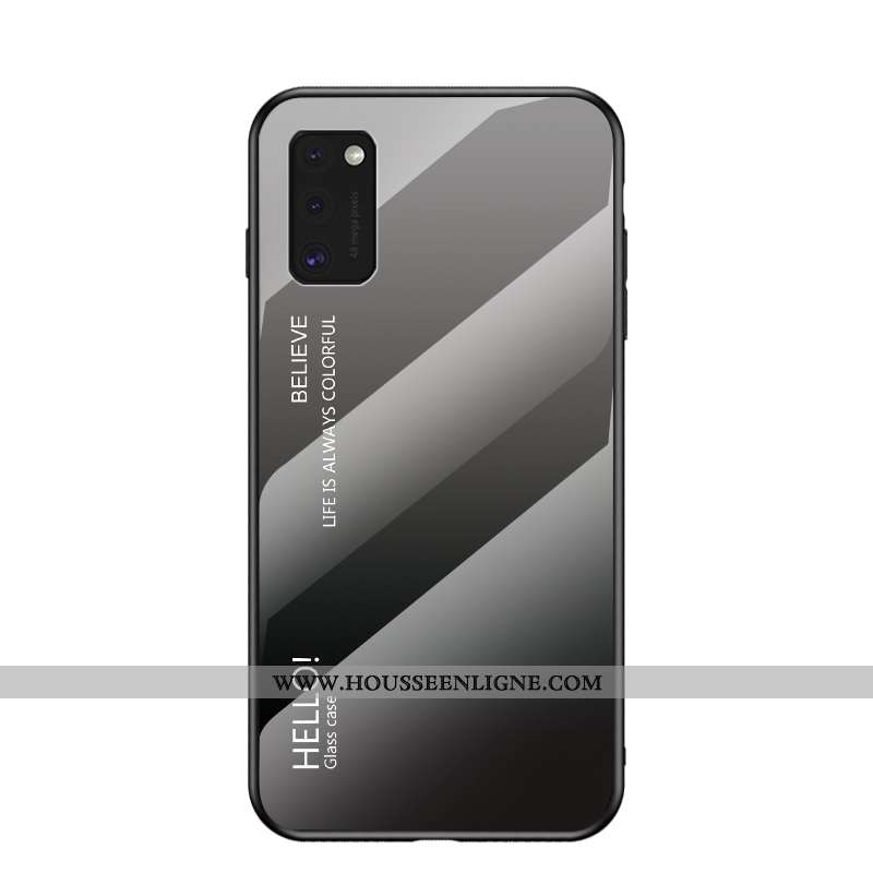 Housse Samsung Galaxy A41 Protection Verre Mode Coque Dégradé Peinture Tendance Noir