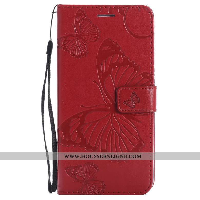 Housse Samsung Galaxy A60 Cuir Protection Fleur Étoile Téléphone Portable Étui Violet