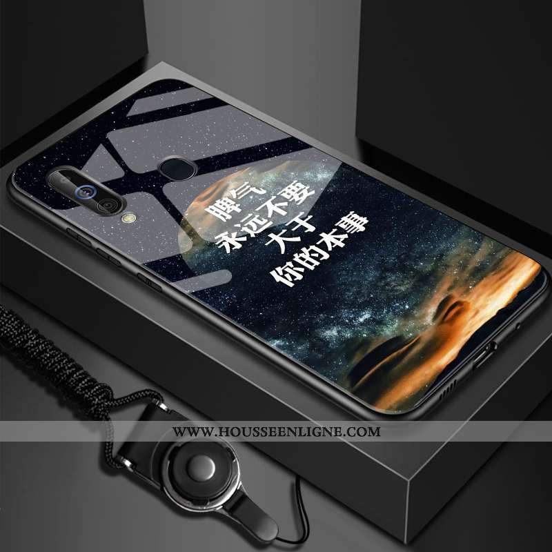 Housse Samsung Galaxy A60 Fluide Doux Silicone Étoile Étui Personnalisé Verre Téléphone Portable Noi