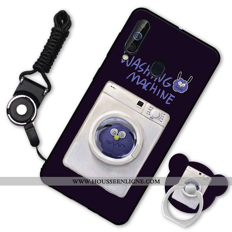 Housse Samsung Galaxy A60 Protection Fluide Doux Étui Téléphone Portable Silicone Noir Coque