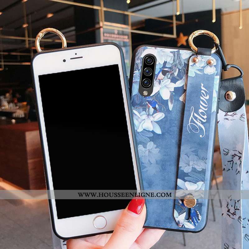 Housse Samsung Galaxy A70s Protection Ornements Suspendus Téléphone Portable Frais Bleu Étoile Tenda