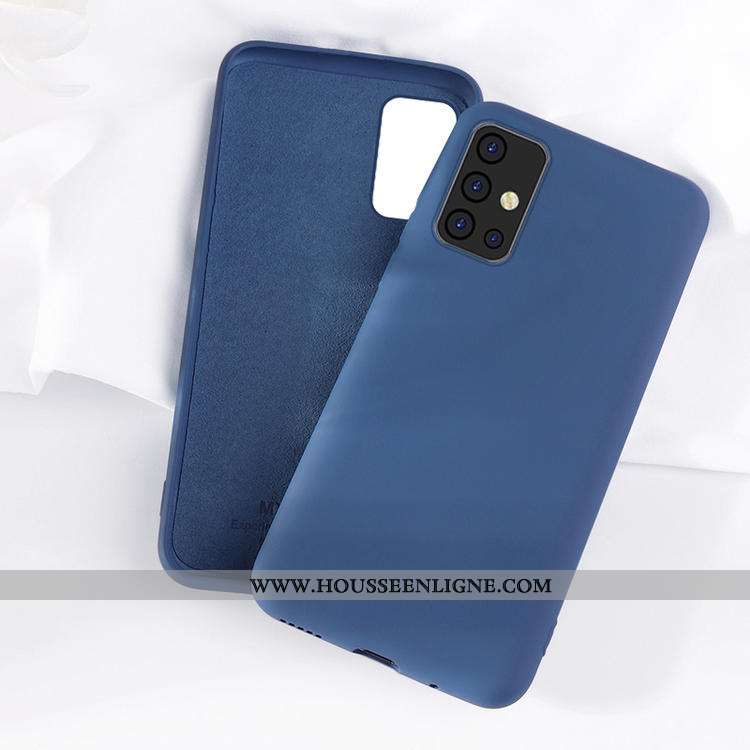 Housse Samsung Galaxy A71 Protection Fluide Doux Étoile Nouveau Coque Simple Membrane Bleu Foncé
