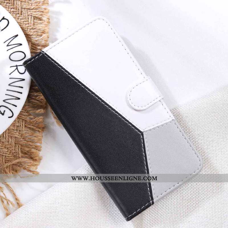 Housse Samsung Galaxy A80 Cuir Étoile Étui Téléphone Portable Noir Couture Couleurs Clamshell