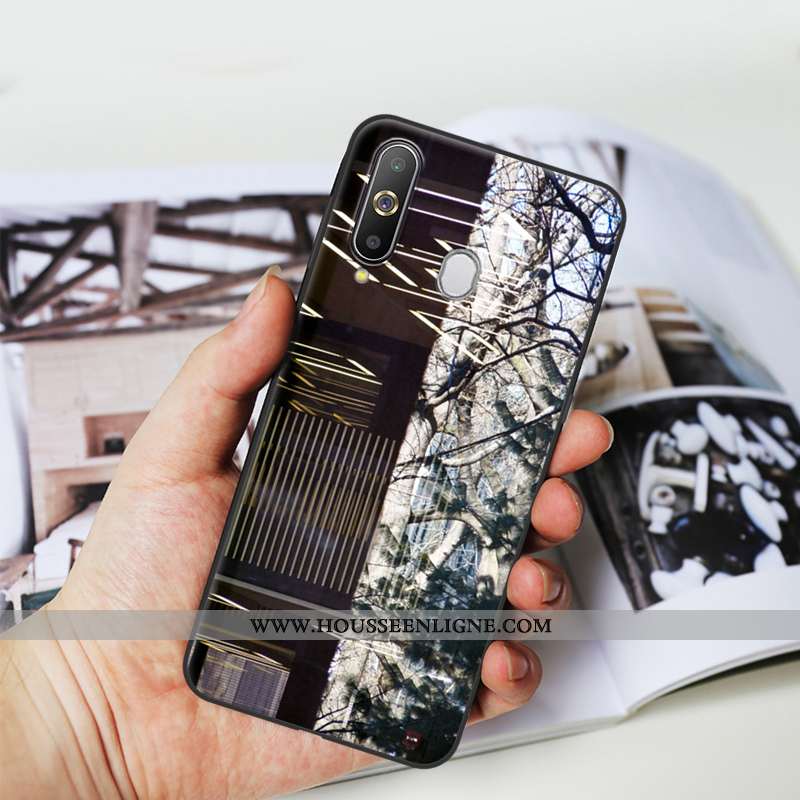 Housse Samsung Galaxy A8s Tendance Fluide Doux Jaune Coque Téléphone Portable Dessin Animé Étoile