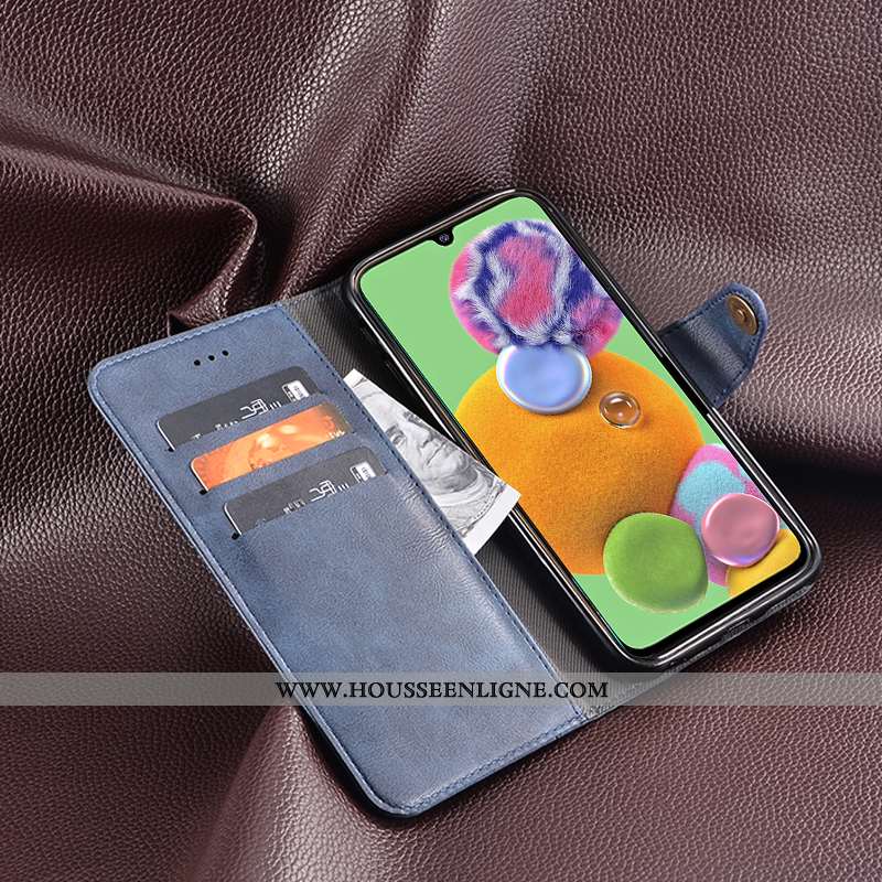 Housse Samsung Galaxy A90 5g Portefeuille Cuir Étui Protection Coque Kaki Téléphone Portable Khaki