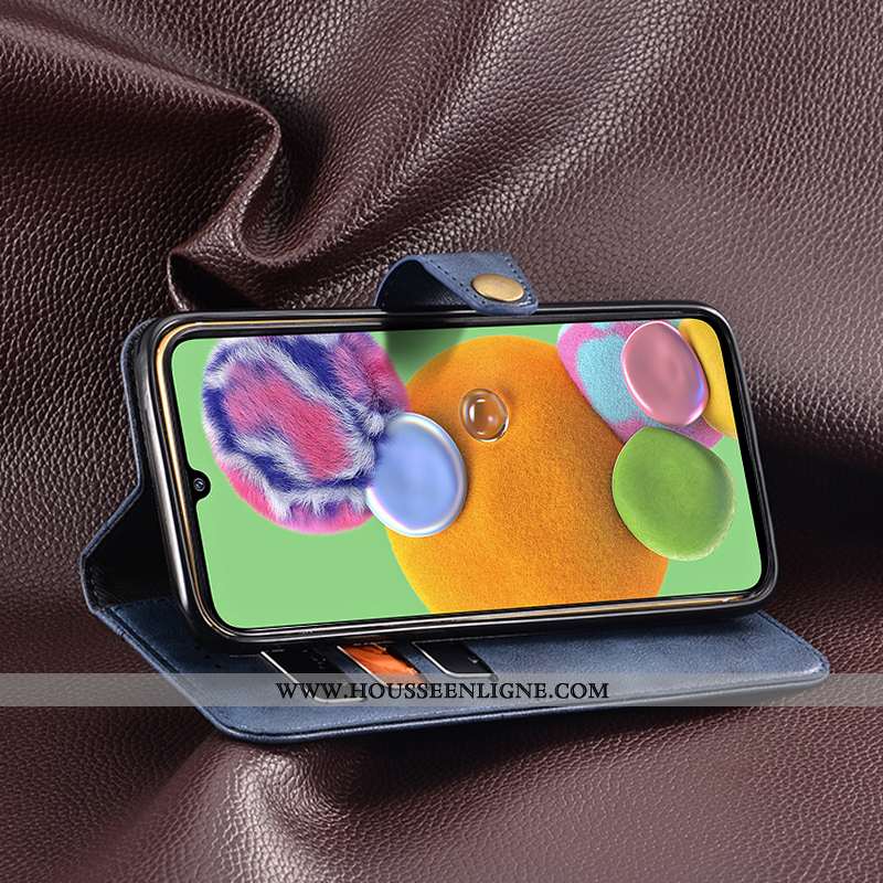 Housse Samsung Galaxy A90 5g Portefeuille Cuir Étui Protection Coque Kaki Téléphone Portable Khaki