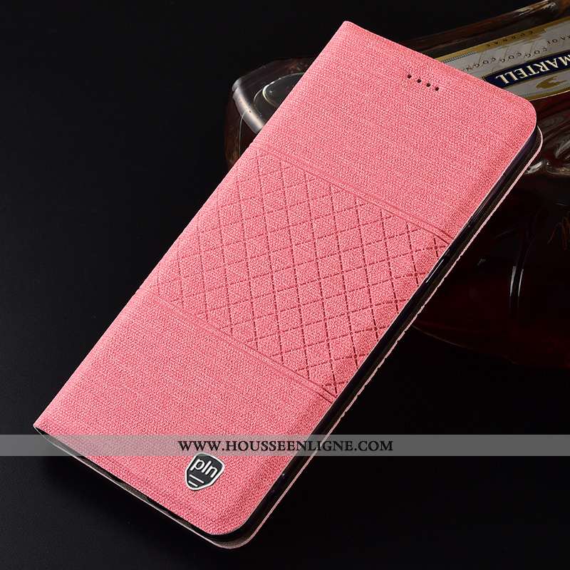 Housse Samsung Galaxy A90 5g Protection Cuir Rose Étui Tout Compris Téléphone Portable Incassable