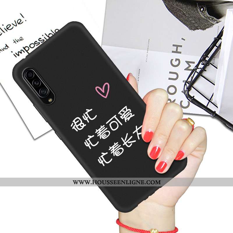 Housse Samsung Galaxy A90 5g Protection Dessin Animé Téléphone Portable Noir Silicone Étui Tout Comp