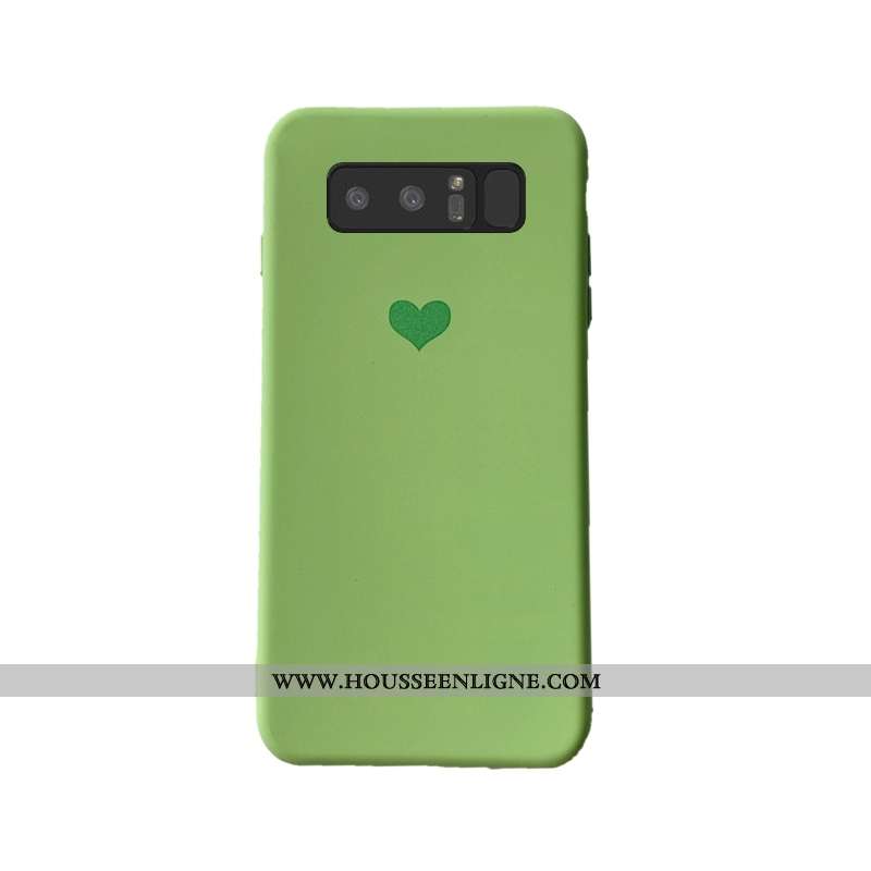 Housse Samsung Galaxy Note 8 Protection Délavé En Daim Mode Ornements Suspendus Étoile Étui Vert Ver
