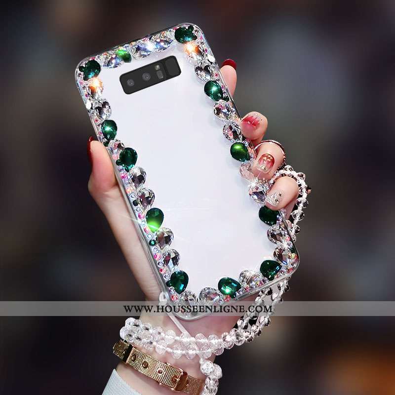 Housse Samsung Galaxy Note 8 Tendance Transparent Incassable Étoile Difficile Strass Nouveau Rose