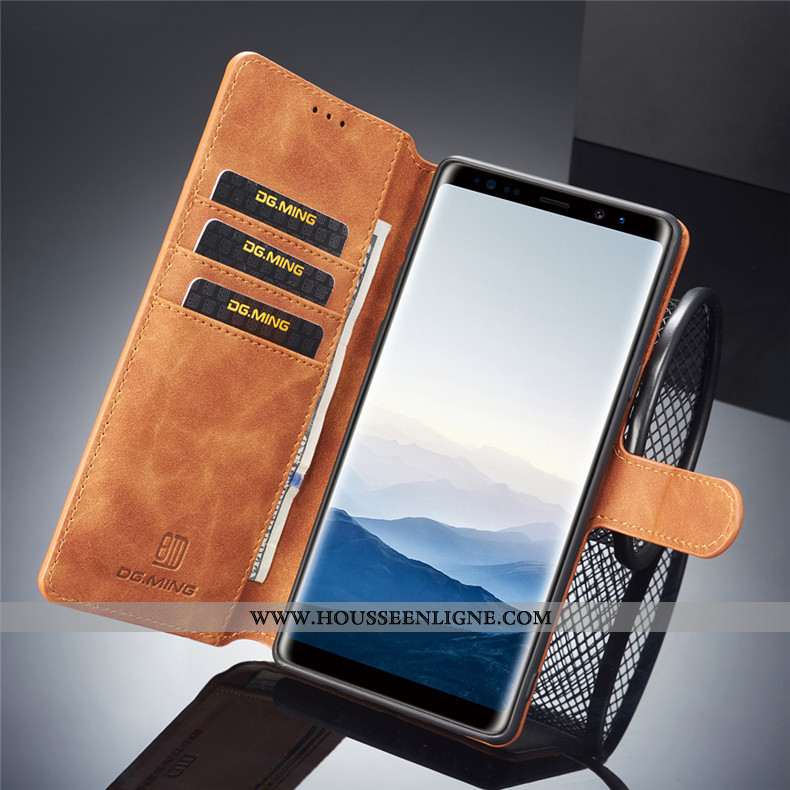Housse Samsung Galaxy Note 9 Cuir Fluide Doux Téléphone Portable Étoile Gris Étui Coque