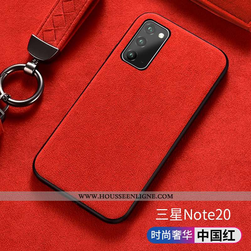 Housse Samsung Galaxy Note20 Luxe Silicone Incassable Coque Tout Compris Étui Étoile Rouge