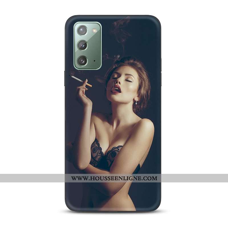 Housse Samsung Galaxy Note20 Silicone Protection Europe Noir Modèle Fleurie Nouveau Téléphone Portab