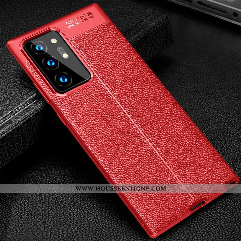 Housse Samsung Galaxy Note20 Ultra Personnalité Cuir Téléphone Portable Modèle Fleurie Étoile Rouge 
