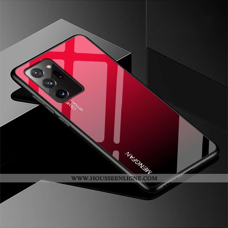 Housse Samsung Galaxy Note20 Ultra Protection Verre Étoile Personnalisé Téléphone Portable Net Rouge