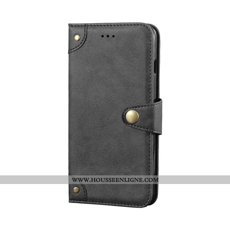 Housse Samsung Galaxy S10+ Cuir Protection Téléphone Portable Carte Portefeuille Étui Noir