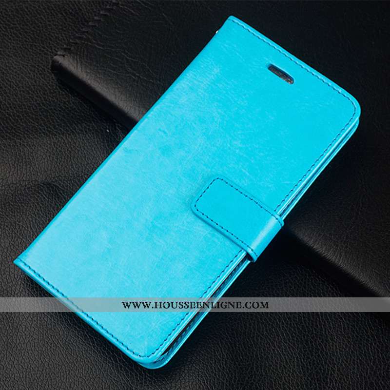 Housse Samsung Galaxy S10 Lite Cuir Téléphone Portable Simple Jeunesse Couleur Unie Étui Bleu