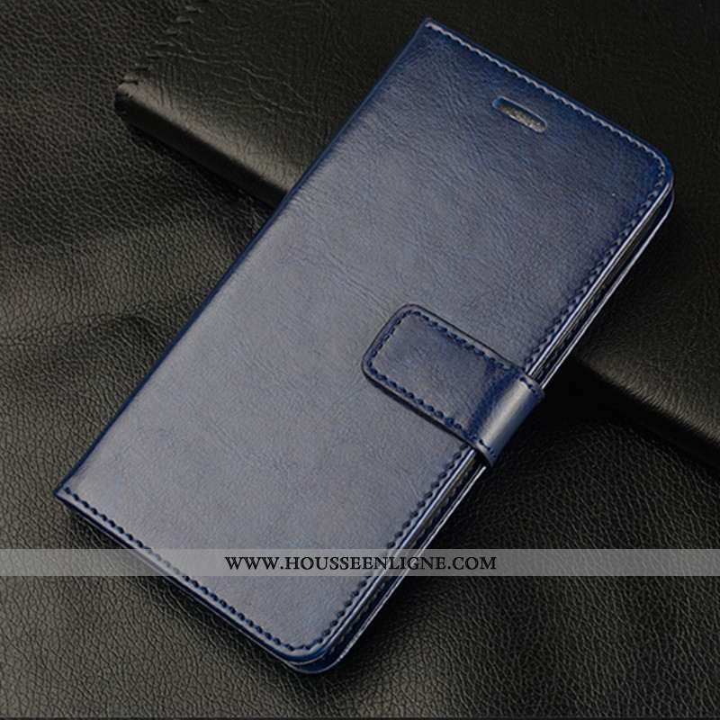 Housse Samsung Galaxy S10 Lite Cuir Téléphone Portable Simple Jeunesse Couleur Unie Étui Bleu