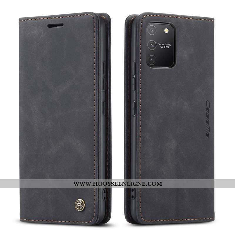 Housse Samsung Galaxy S10 Lite Portefeuille Cuir Téléphone Portable Étui Kaki Coque Carte Khaki