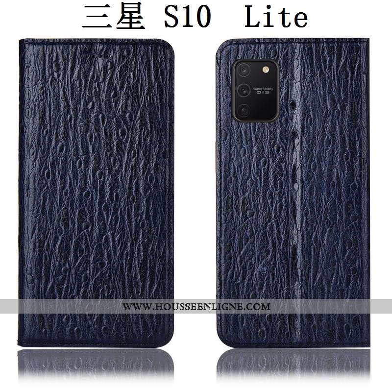 Housse Samsung Galaxy S10 Lite Protection Cuir Véritable Téléphone Portable Étui Tout Compris Coque 