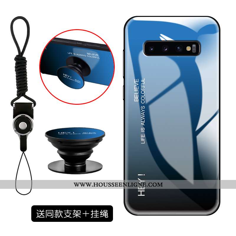 Housse Samsung Galaxy S10 Mode Protection Tendance Simple Téléphone Portable Dégradé Personnalité Ro