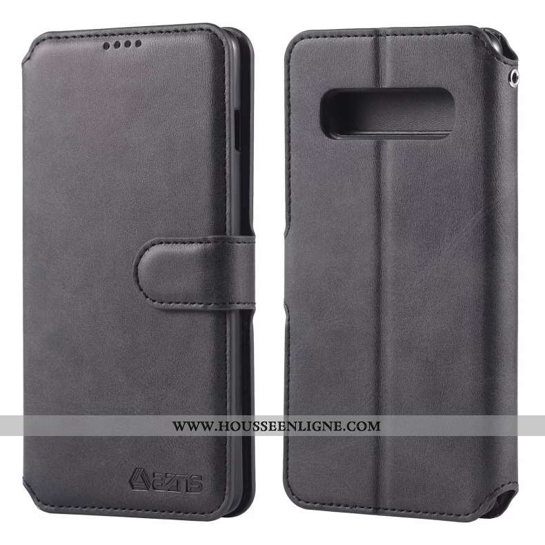 Housse Samsung Galaxy S10+ Protection Cuir Carte Tout Compris Téléphone Portable Fluide Doux Coque N