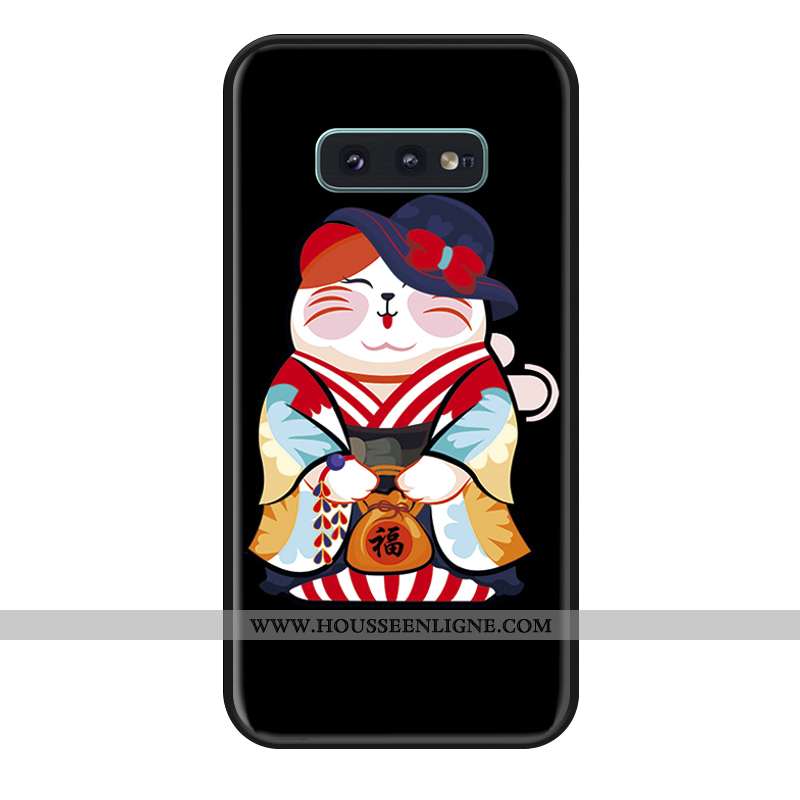 Housse Samsung Galaxy S10e Silicone Coque Tout Compris Incassable Étoile Noir Téléphone Portable