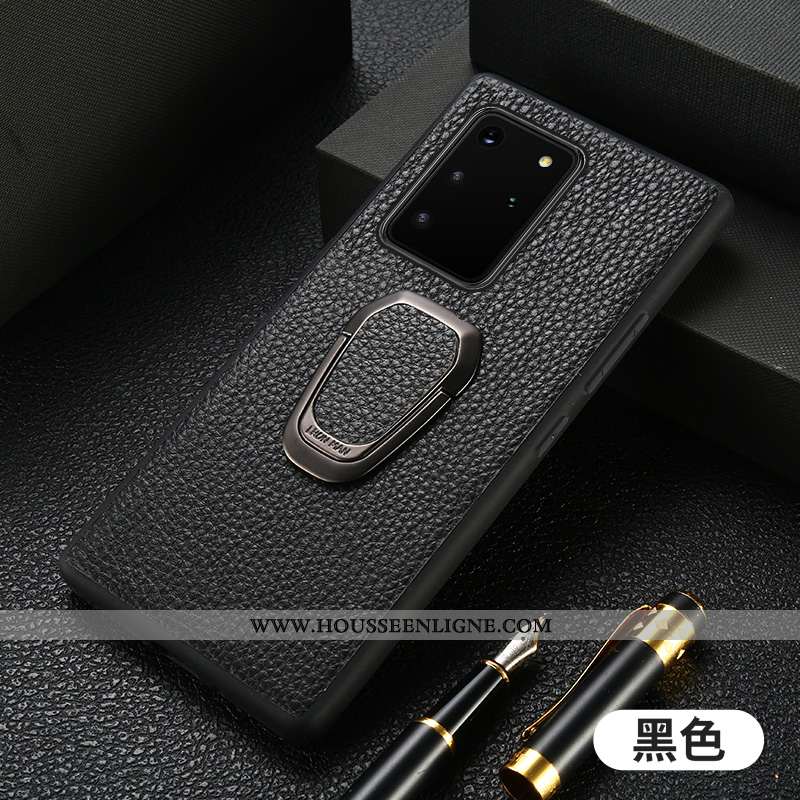 Housse Samsung Galaxy S20+ Cuir Protection Téléphone Portable Étui Support Luxe Tout Compris Marron