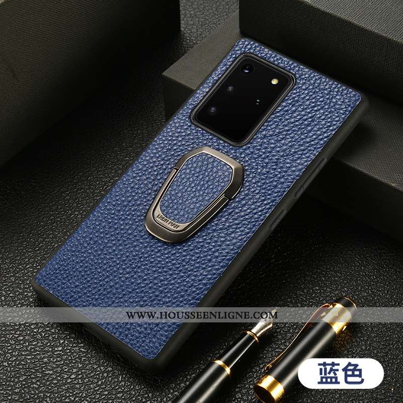 Housse Samsung Galaxy S20+ Cuir Protection Téléphone Portable Étui Support Luxe Tout Compris Marron